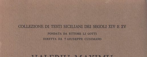 Enzo Mattesini | Valeriu Maximu translatu in vulgar messinisi per Accursu di Cremona (vol. III / Indice lessicale)