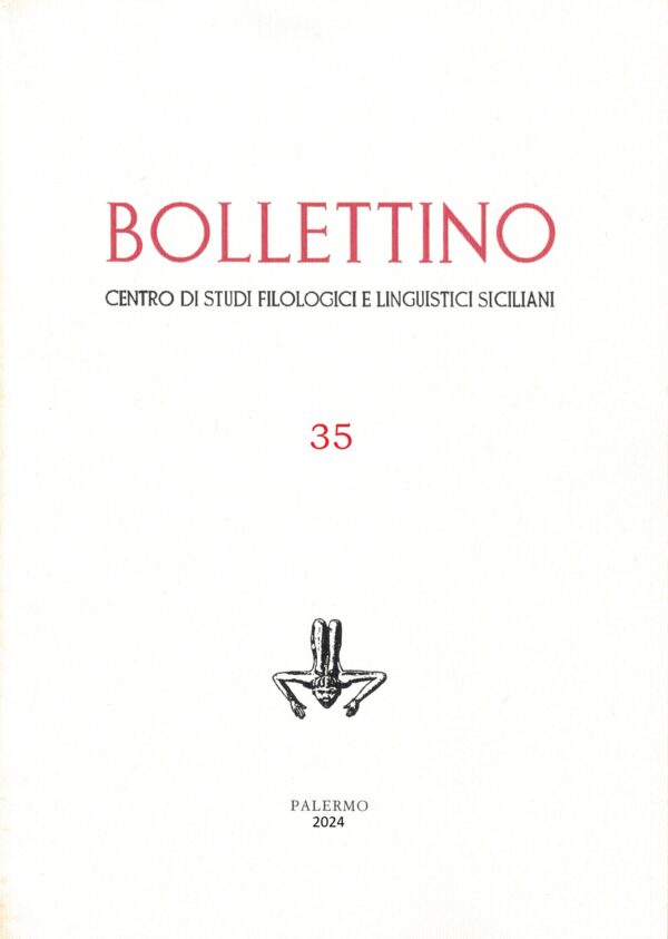 Bollettino del Centro di studi filologici e linguistici siciliani n. 35/2024